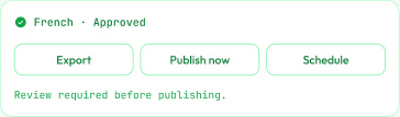 Approved output